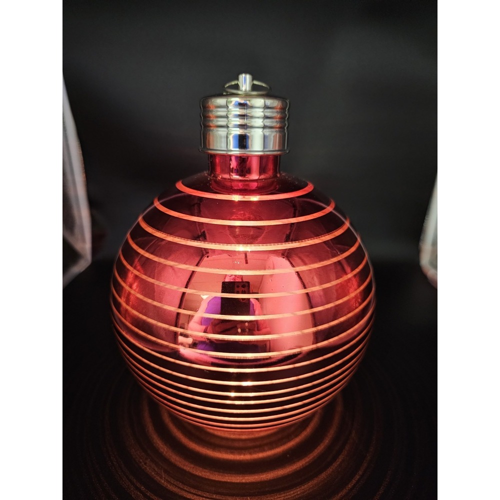 Light Up Oversize Red Christmas Ball Ornament LED
